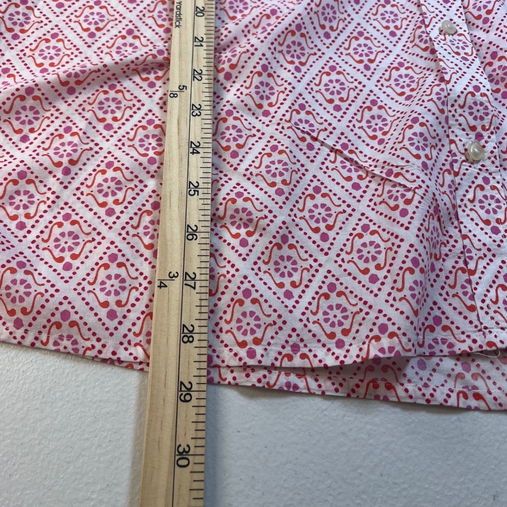 Gap Womens Boyfriend Fit Button Down Shirt Bundle XXL Navy Floral Pink Geometric - Picture 13 of 14